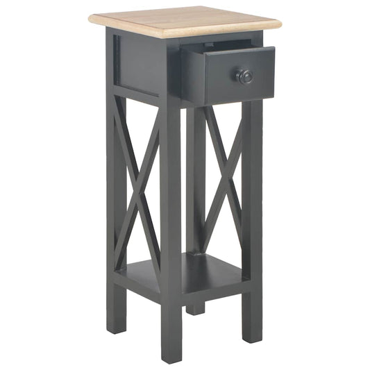 280059 vidaXL Side Table Black 27x27x65,5 cm Wood 280059 vidaXL Side Table Black 27x27x65,5 cm Wood