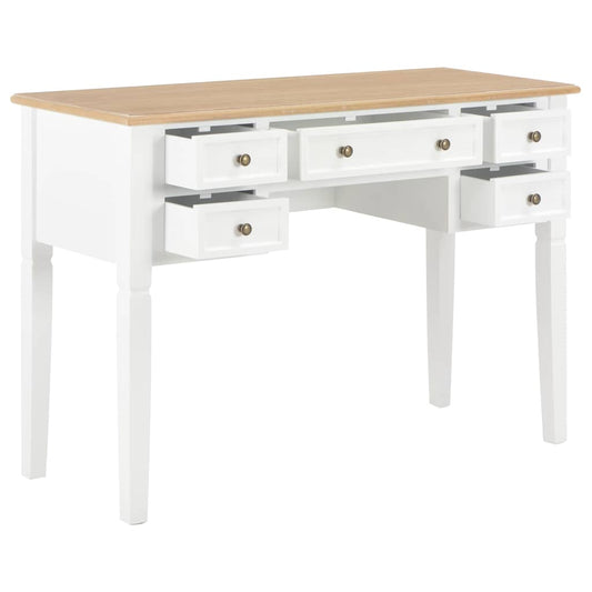 280069 vidaXL Writing Desk White 109,5x45x77,5 cm Wood 280069 vidaXL Writing Desk White 109,5x45x77,5 cm Wood