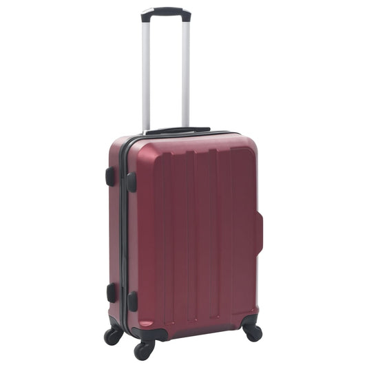 Hardcase Trolley Set 3 pcs Wine Red ABS Hardcase Trolley Set 3 pcs Wine Red ABS