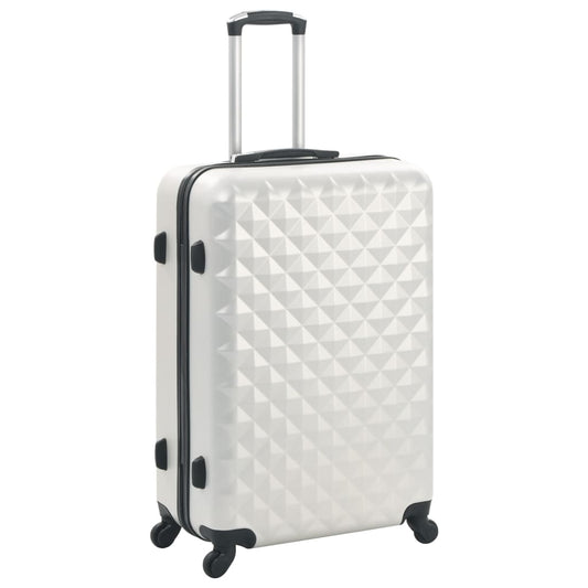 Hardcase Trolley Set 3 pcs Bright Silver ABS Hardcase Trolley Set 3 pcs Bright Silver ABS
