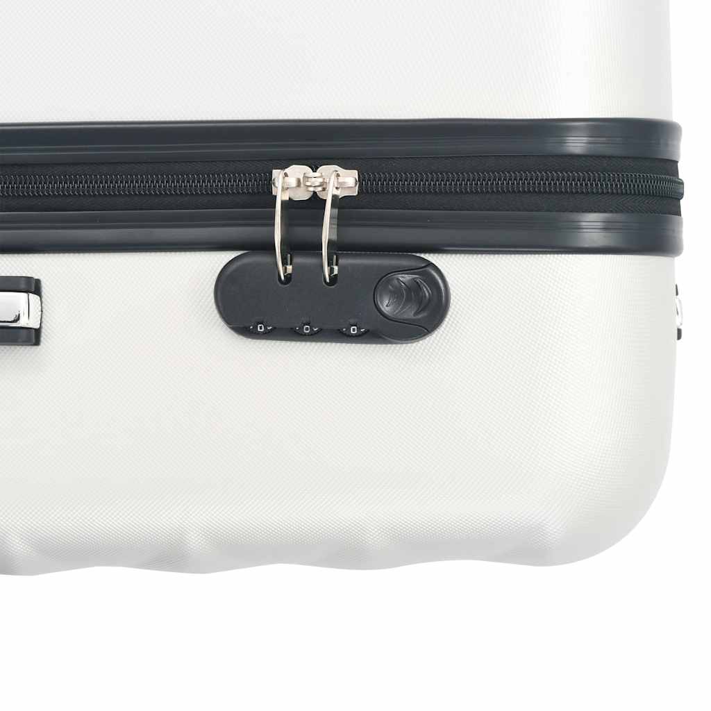 91887 vidaXL Hardcase Trolley Set 3 pcs Bright Silver ABS