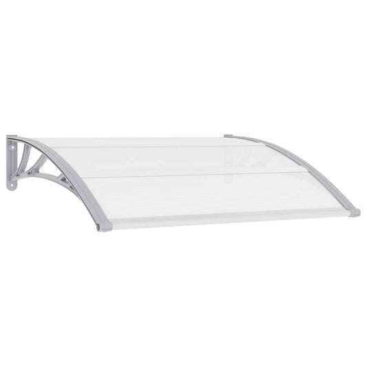 Door Canopy Grey and Transparent 120x75 cm PC Door Canopy Grey and Transparent 120x75 cm PC