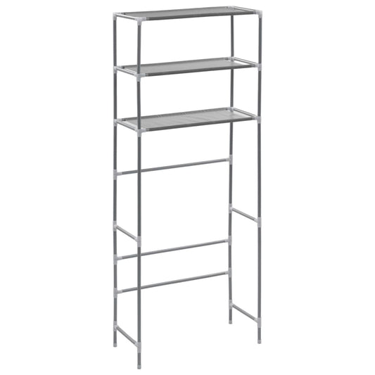 3-Tier Storage Rack over Laundry Machine Silver 69x28x169 cm 3-Tier Storage Rack over Laundry Machine Silver 69x28x169 cm