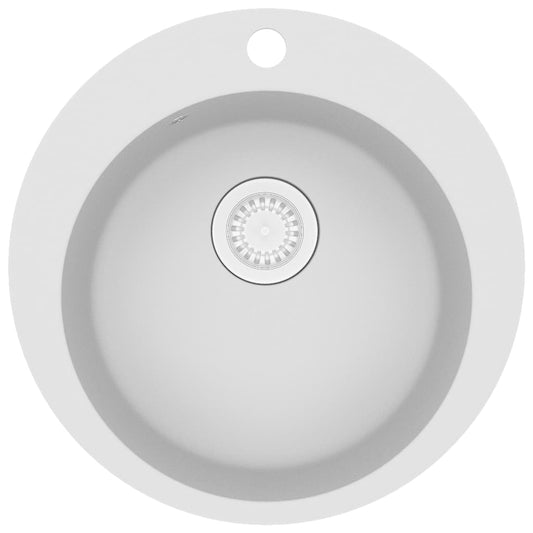 Granite Kitchen Sink Single Basin Round White Granite Kitchen Sink Single Basin Round White