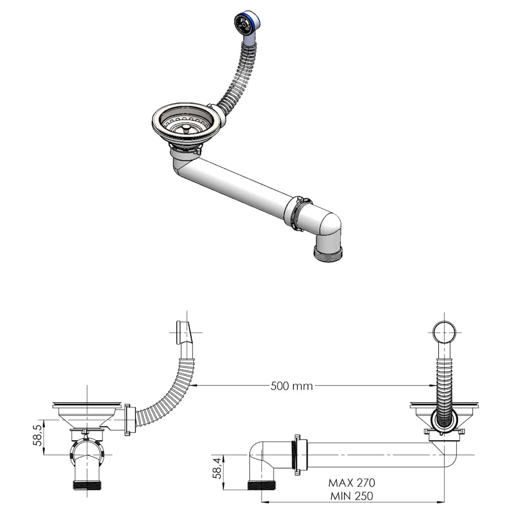 144868 vidaXL Granite Kitchen Sink Single Basin Beige