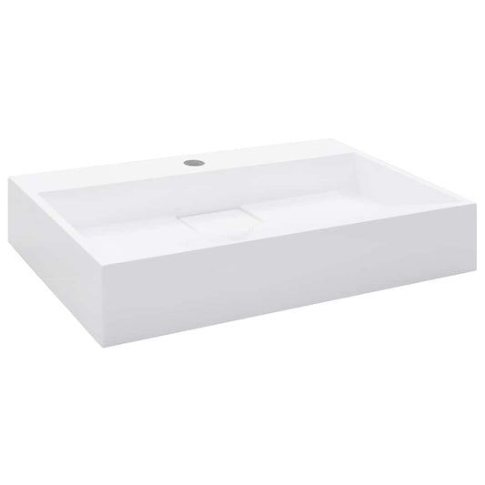 144064 vidaXL Wash Basin 60x38x11 cm Mineral Cast/Marble Cast White 144064 vidaXL Wash Basin 60x38x11 cm Mineral Cast/Marble Cast White