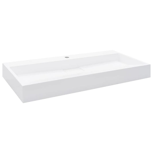 Wash Basin 100x46x11 cm Mineral Cast/Marble Cast White Wash Basin 100x46x11 cm Mineral Cast/Marble Cast White