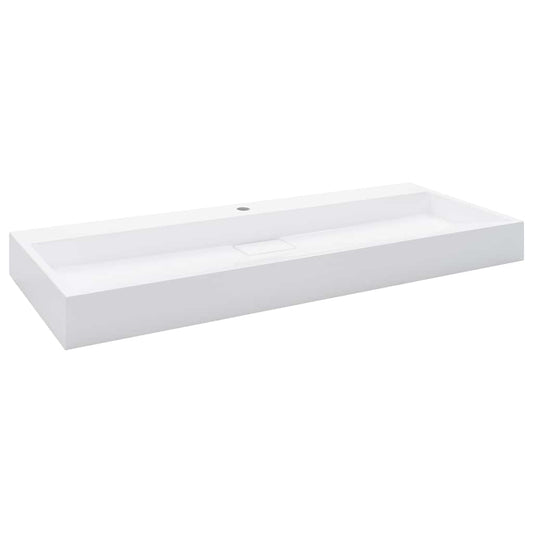 Wash Basin 120x46x11 cm Mineral Cast/Marble Cast White Wash Basin 120x46x11 cm Mineral Cast/Marble Cast White