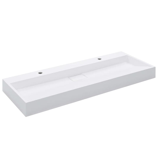 Wash Basin 120x46x11 cm Mineral Cast/Marble Cast White Wash Basin 120x46x11 cm Mineral Cast/Marble Cast White