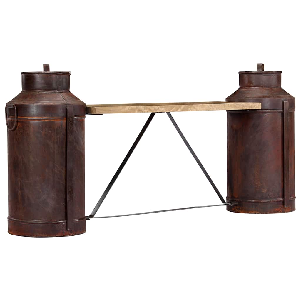 247888 vidaXL Milk Bottle Bench 150x33x64 cm Solid Mango Wood