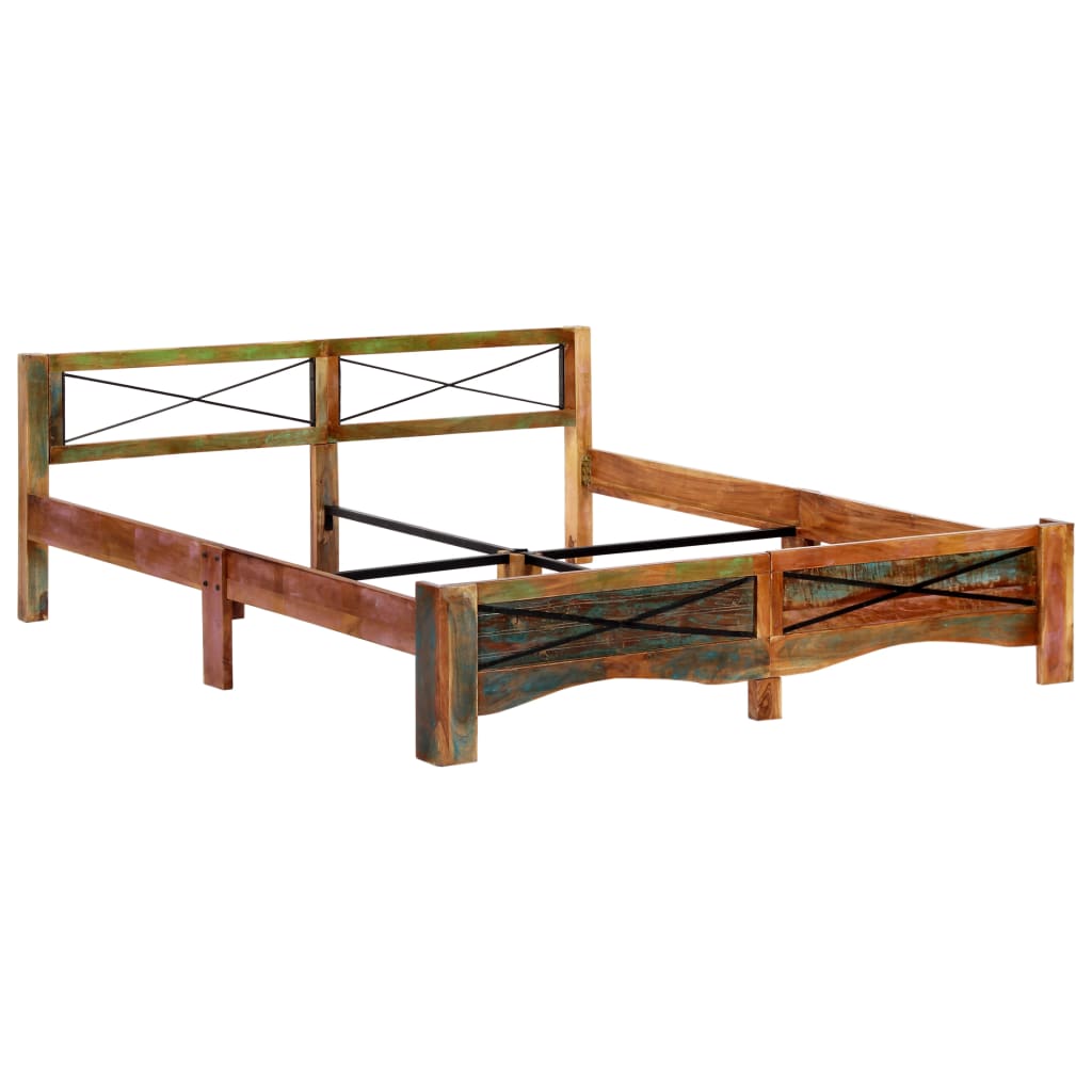 Bed Frame without Mattress Solid Reclaimed Wood 180x200 cm