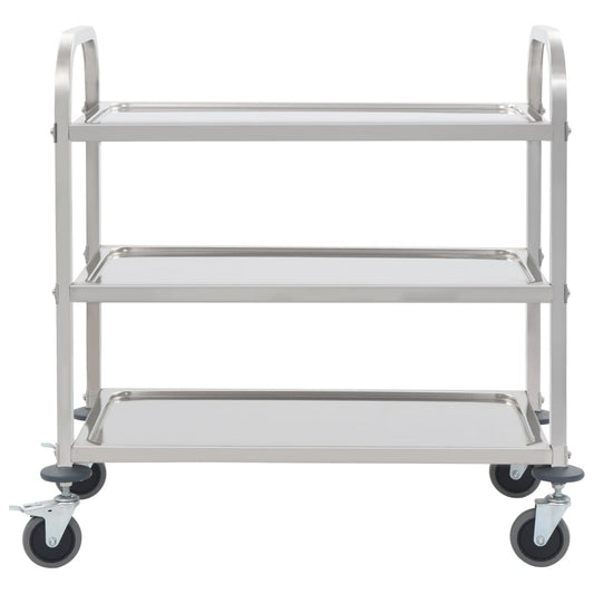 3-Tier Kitchen Trolley 95x45x83.5 cm Stainless Steel 3-Tier Kitchen Trolley 95x45x83.5 cm Stainless Steel