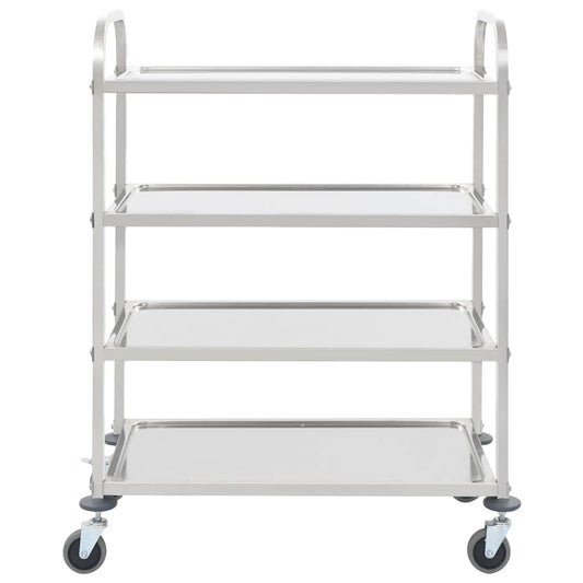50916 vidaXL 4-Tier Kitchen Trolley 107x55x125 cm Stainless Steel 50916 vidaXL 4-Tier Kitchen Trolley 107x55x125 cm Stainless Steel