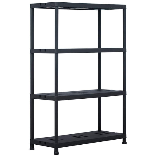Storage Shelf Racks 2 pcs Black 220 kg 90x40x138 cm Plastic Storage Shelf Racks 2 pcs Black 220 kg 90x40x138 cm Plastic