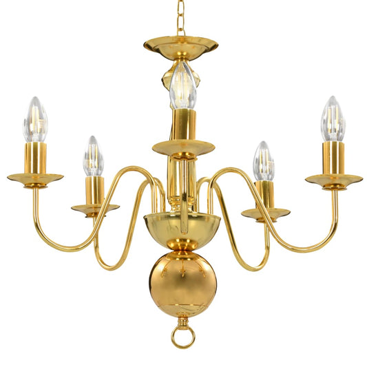 281617 vidaXL Chandelier Golden 5 x E14 Bulbs 281617 vidaXL Chandelier Golden 5 x E14 Bulbs