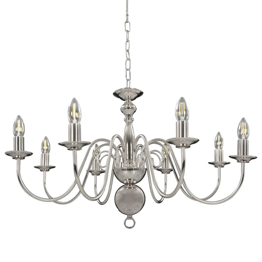 Chandelier | Silver | Metal | Medium | Chandelier | Round | Traditional Chandelier | Silver | Metal | Medium | Chandelier | Round | Traditional
