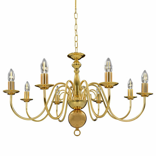 281619 vidaXL Chandelier Golden 8 x E14 Bulbs 281619 vidaXL Chandelier Golden 8 x E14 Bulbs