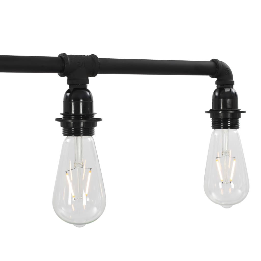 281629 vidaXL Ceiling Lamp Black 5 x E27 Bulbs