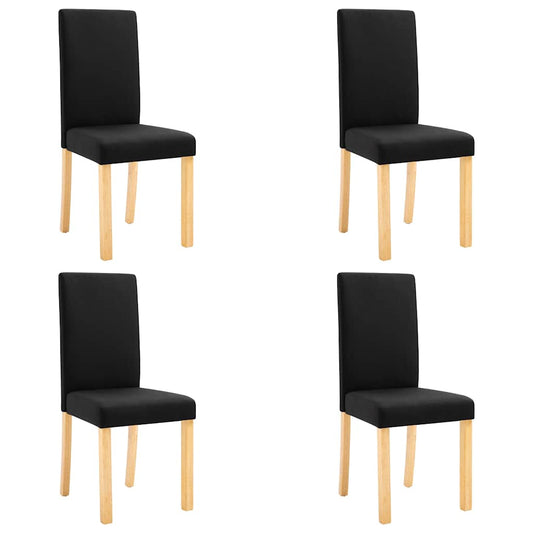 Dining Chairs 4 pcs Black Fabric Dining Chairs 4 pcs Black Fabric