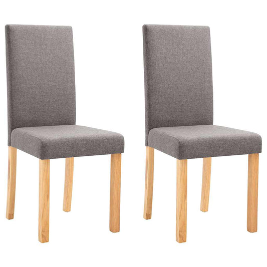 Dining Chairs 2 pcs Taupe Fabric Dining Chairs 2 pcs Taupe Fabric