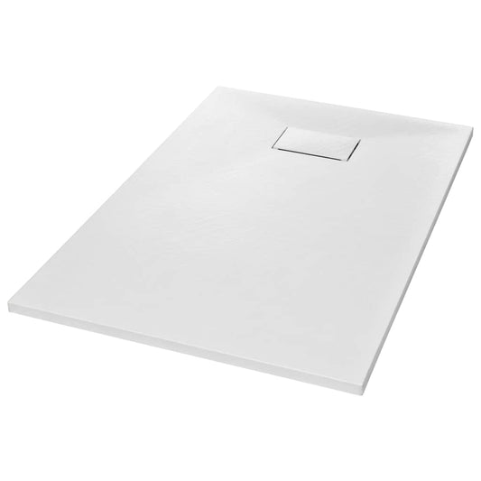 144774 vidaXL Shower Base Tray SMC White 120x70 cm 144774 vidaXL Shower Base Tray SMC White 120x70 cm