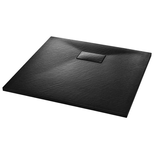 144778 vidaXL Shower Base Tray SMC Black 90x80 cm 144778 vidaXL Shower Base Tray SMC Black 90x80 cm
