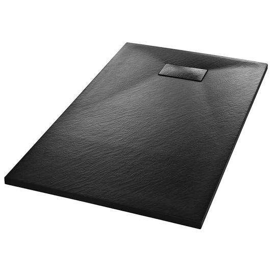 144783 vidaXL Shower Base Tray SMC Black 120x70 cm 144783 vidaXL Shower Base Tray SMC Black 120x70 cm