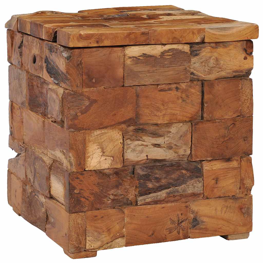 281654 vidaXL Storage Stool Solid Teak Wood