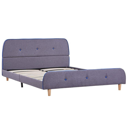 Bed Frame without Mattress Light Grey Fabric 135x190 cm Double Bed Frame without Mattress Light Grey Fabric 135x190 cm Double