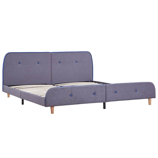 Bed Frame without Mattress Light Grey Fabric 150x200 cm King Size Bed Frame without Mattress Light Grey Fabric 150x200 cm King Size