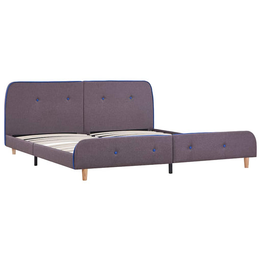 Bed Frame without Mattress Taupe Fabric 150x200 cm King Size Bed Frame without Mattress Taupe Fabric 150x200 cm King Size