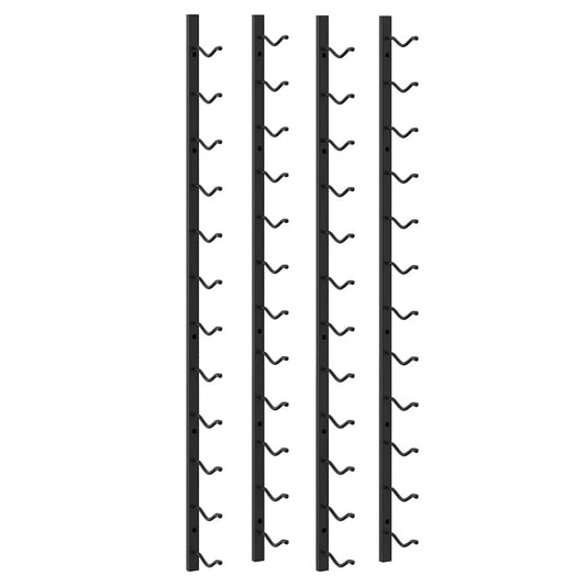 Wall Mounted Wine Racks for 12 Bottles 2 pcs Black Iron Wall Mounted Wine Racks for 12 Bottles 2 pcs Black Iron