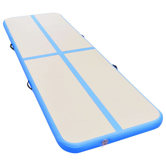 Inflatable Gymnastics Mat with Pump 700x100x10 cm PVC Blue Inflatable Gymnastics Mat with Pump 700x100x10 cm PVC Blue