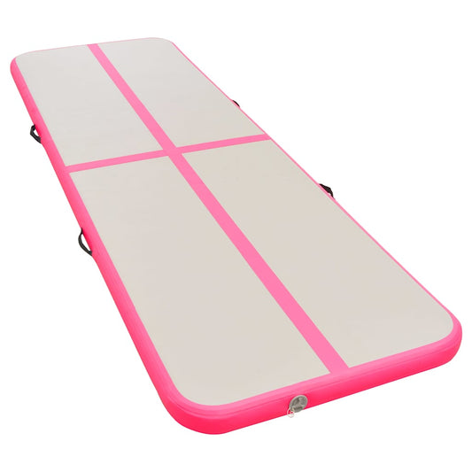 Inflatable Gymnastics Mat with Pump 800x100x10 cm PVC Pink Inflatable Gymnastics Mat with Pump 800x100x10 cm PVC Pink