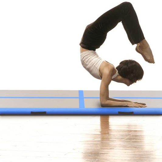 Inflatable Gymnastics Mat with Pump 800x100x10 cm PVC Blue Inflatable Gymnastics Mat with Pump 800x100x10 cm PVC Blue