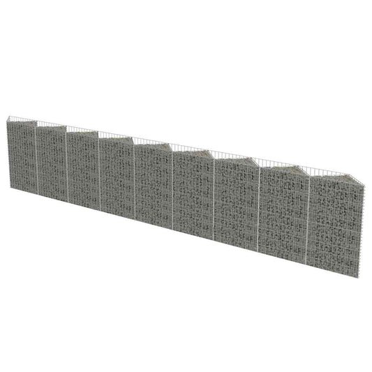 143573 vidaXL Gabion Wall Galvanised Steel 630x30x100 cm 143573 vidaXL Gabion Wall Galvanised Steel 630x30x100 cm