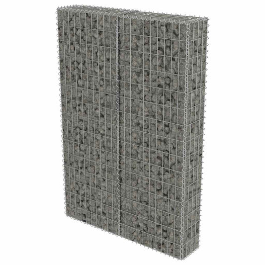 143579 vidaXL Gabion Wall with Covers Galvanised Steel 100x20x150 cm 143579 vidaXL Gabion Wall with Covers Galvanised Steel 100x20x150 cm