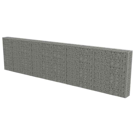 143585 vidaXL Gabion Wall with Covers Galvanised Steel 600x30x150 cm 143585 vidaXL Gabion Wall with Covers Galvanised Steel 600x30x150 cm