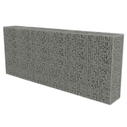143593 vidaXL Gabion Wall with Covers Galvanised Steel 300x50x150 cm 143593 vidaXL Gabion Wall with Covers Galvanised Steel 300x50x150 cm