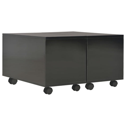 Coffee Table High Gloss Black 60x60x35 cm Engineered Wood Coffee Table High Gloss Black 60x60x35 cm Engineered Wood
