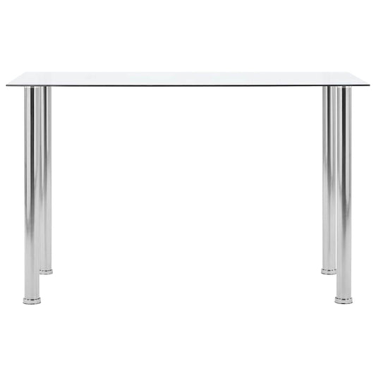281850 vidaXL Dining Table Transparent 120x60x75 cm Tempered Glass 281850 vidaXL Dining Table Transparent 120x60x75 cm Tempered Glass