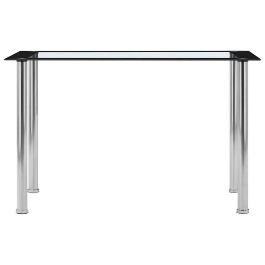 281851 vidaXL Dining Table Black and Transparent 120x60x75 cm Tempered Glass 281851 vidaXL Dining Table Black and Transparent 120x60x75 cm Tempered Glass