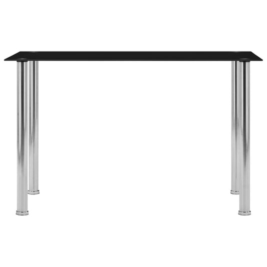 Dining Table Black 120x60x75 cm Tempered Glass Dining Table Black 120x60x75 cm Tempered Glass