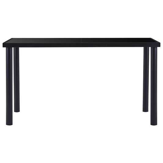 281853 vidaXL Dining Table Black 140x70x75 cm Tempered Glass 281853 vidaXL Dining Table Black 140x70x75 cm Tempered Glass