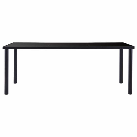 281856 vidaXL Dining Table Black 200x100x75 cm Tempered Glass 281856 vidaXL Dining Table Black 200x100x75 cm Tempered Glass