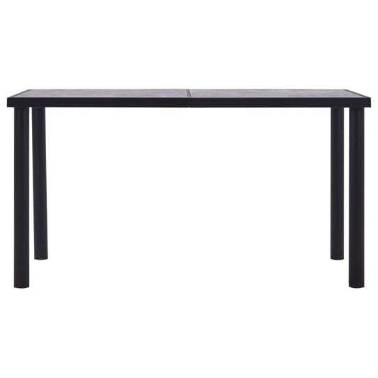 Dining Table Black and Concrete Grey 140x70x75 cm MDF Dining Table Black and Concrete Grey 140x70x75 cm MDF