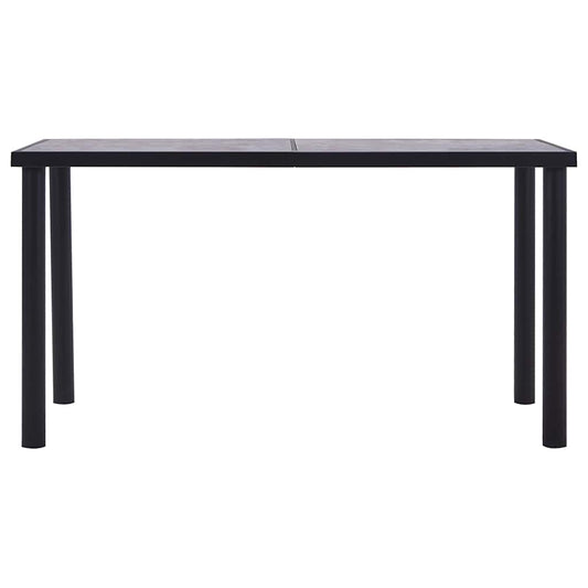 281858 vidaXL Dining Table Black and Concrete Grey 140x70x75 cm MDF 281858 vidaXL Dining Table Black and Concrete Grey 140x70x75 cm MDF