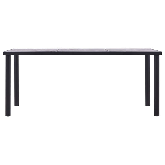 281860 vidaXL Dining Table Black and Concrete Grey 180x90x75 cm MDF 281860 vidaXL Dining Table Black and Concrete Grey 180x90x75 cm MDF