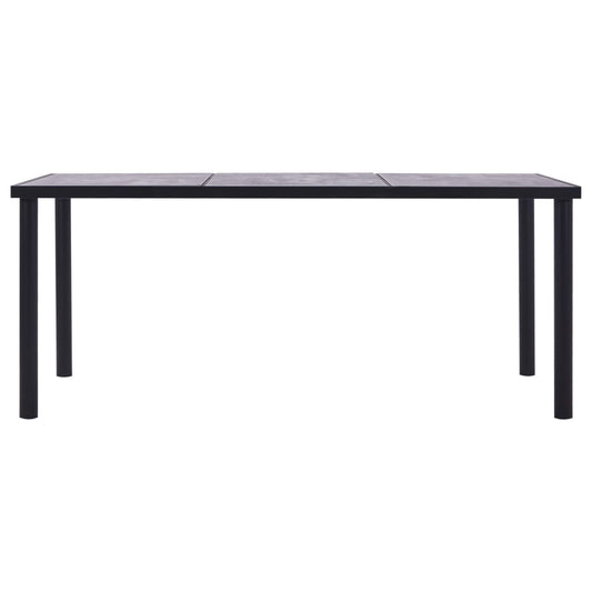281861 vidaXL Dining Table Black and Concrete Grey 200x100x75 cm MDF 281861 vidaXL Dining Table Black and Concrete Grey 200x100x75 cm MDF