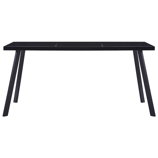 281875 vidaXL Dining Table Black 180x90x75 cm Tempered Glass 281875 vidaXL Dining Table Black 180x90x75 cm Tempered Glass